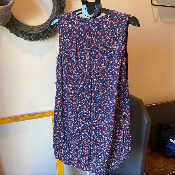 Floral Blue Sleeveless Dress - Picture 5 of 5